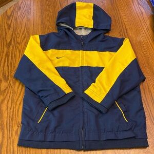 Nike Navy Blue and Yellow Jacket for Wolverines Fans